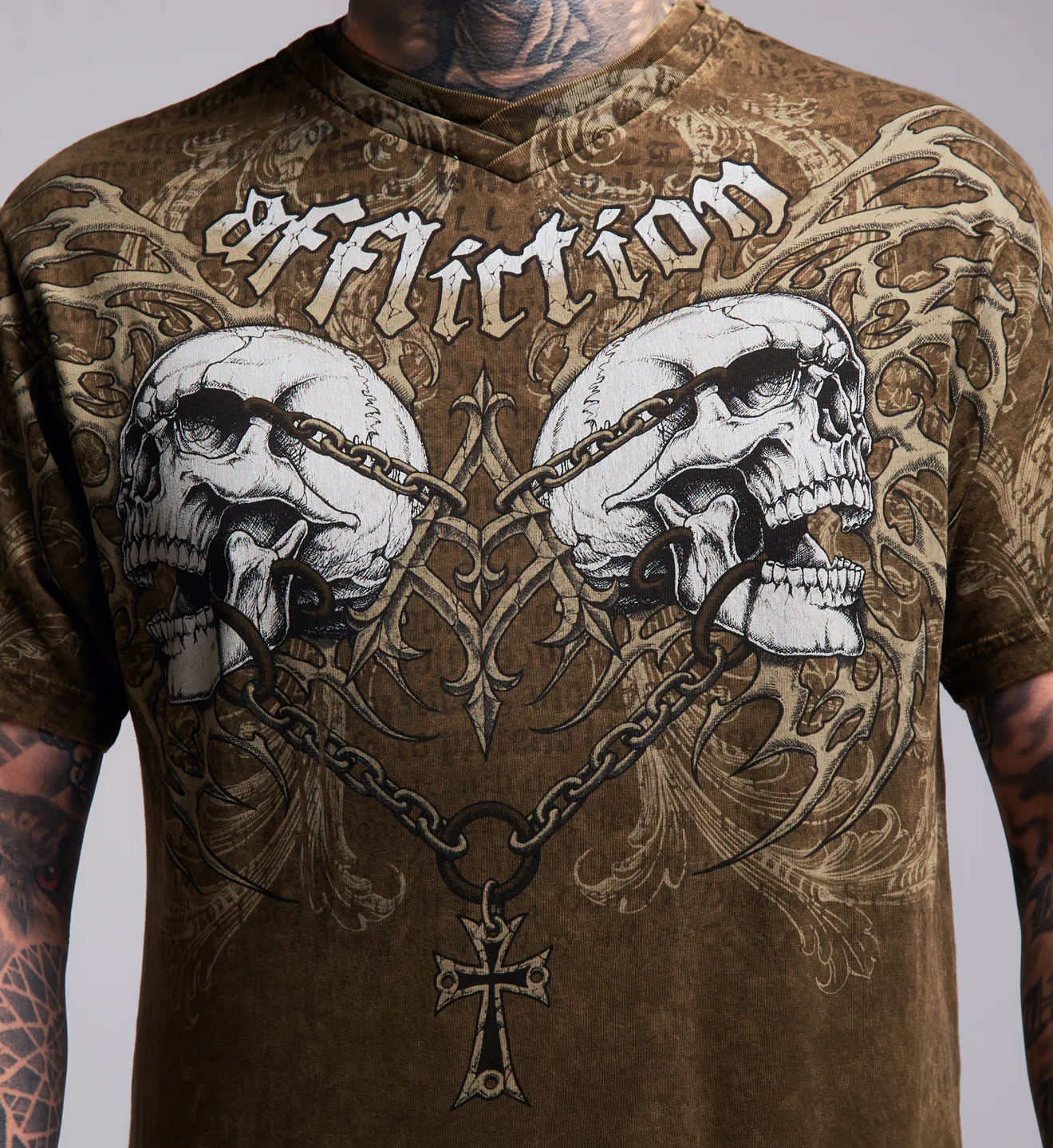 Collapse V Neck Tee - Image 3
