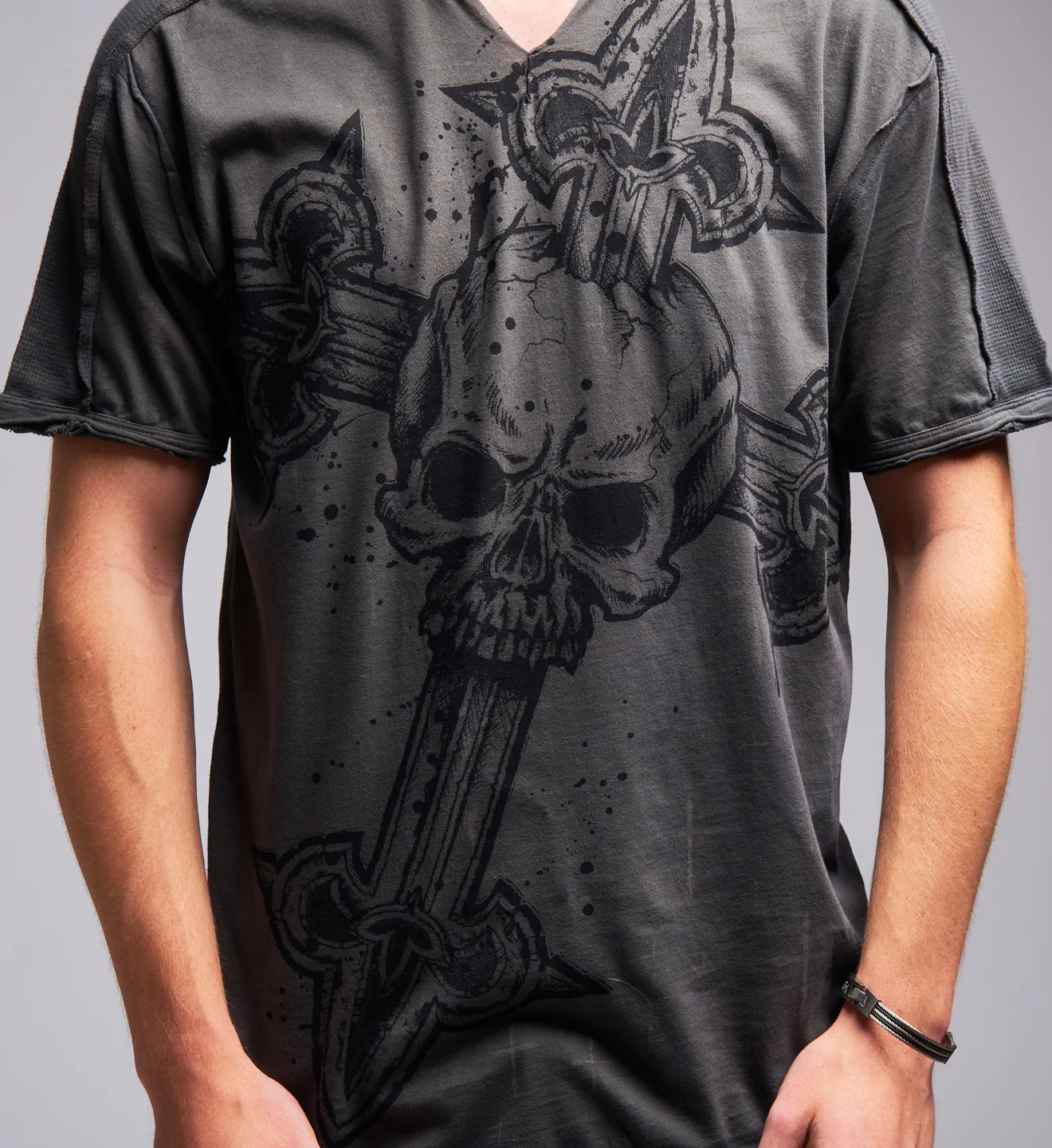 Cross Slit Neck Tee - Image 3