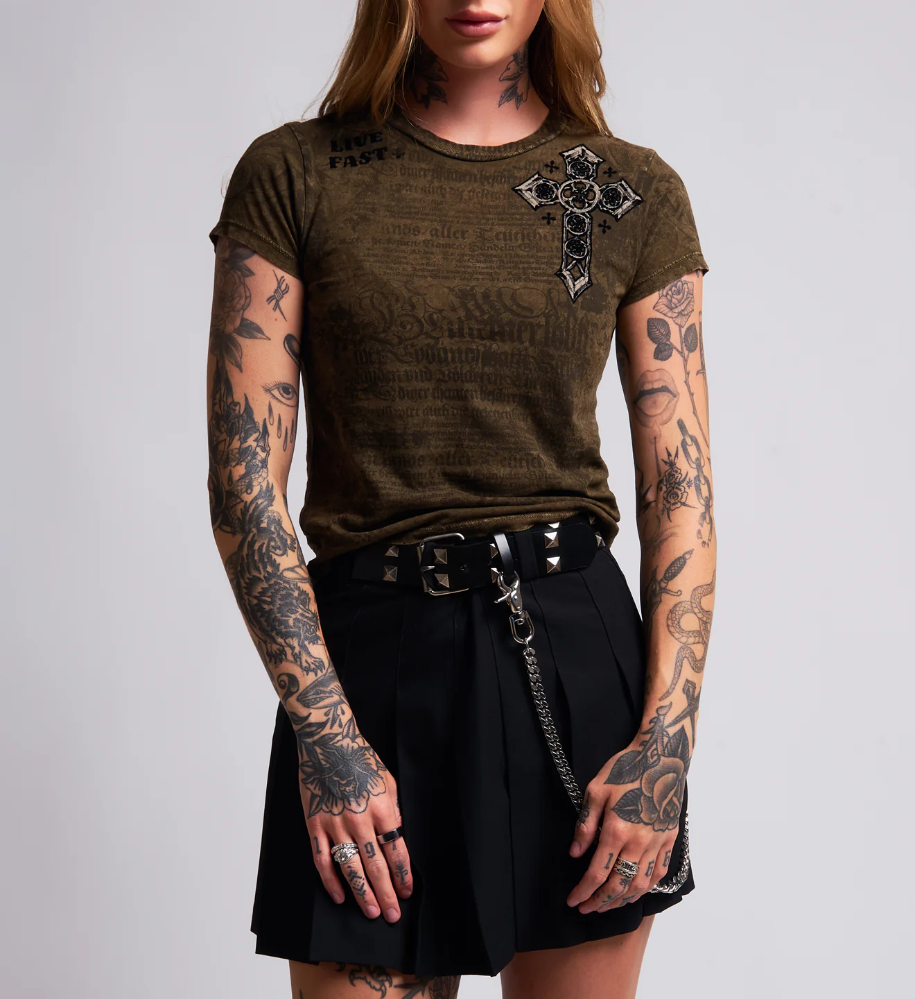 Crossed Baby Tee