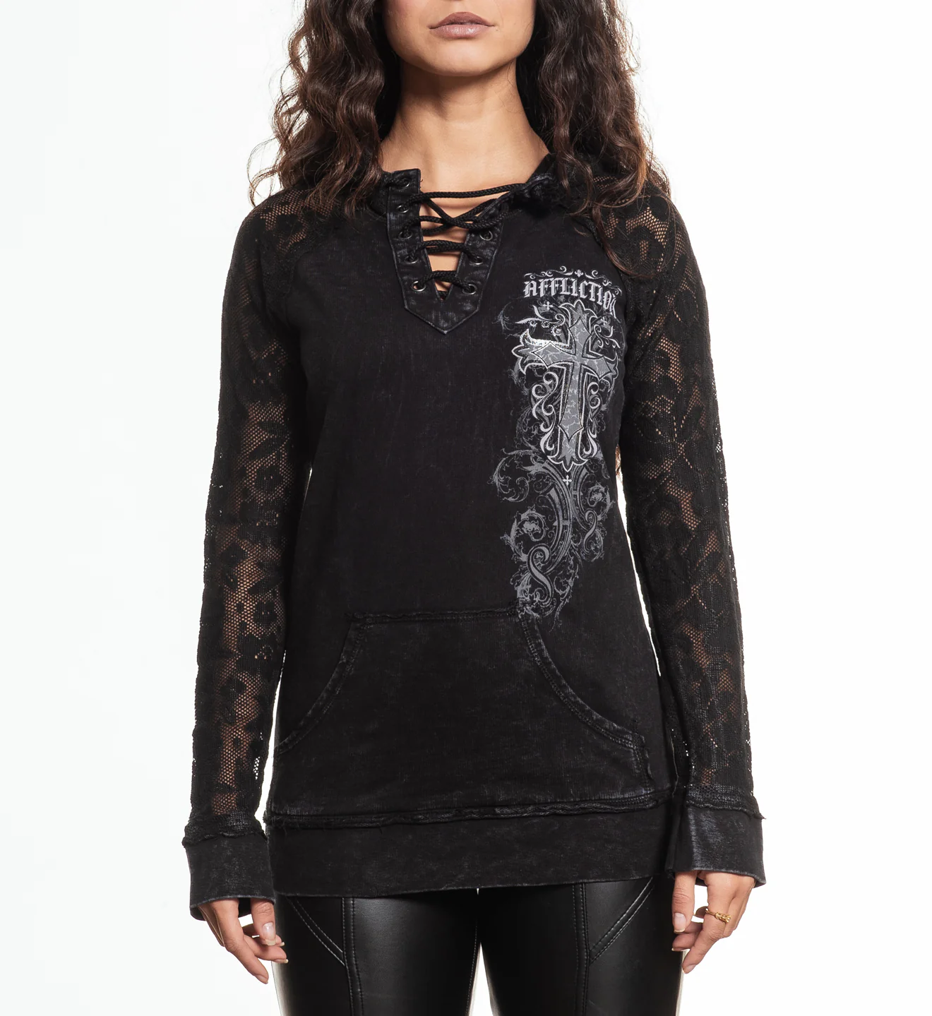 Jasmine Lace Up Hoodie