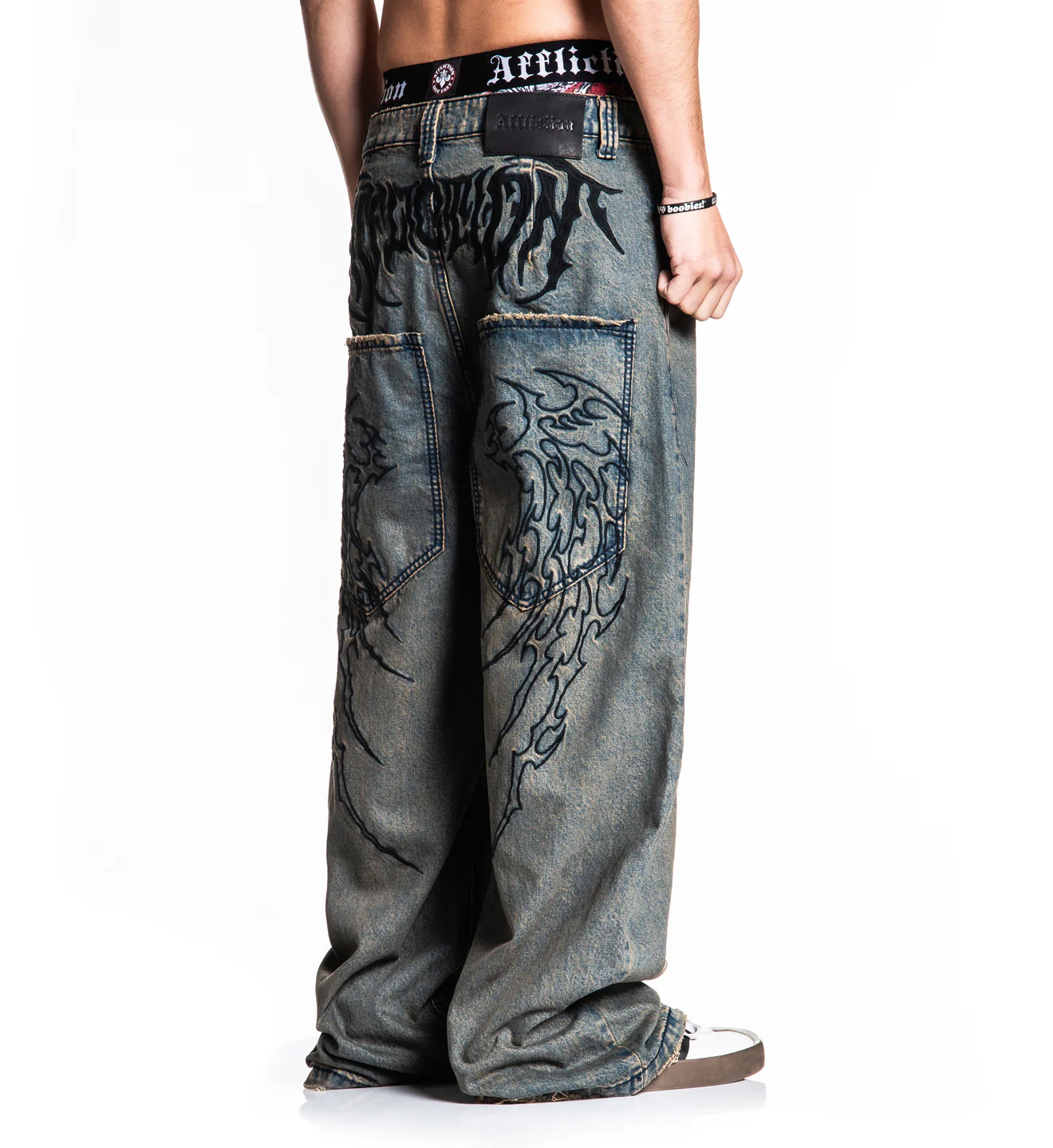 Extra Wide Tribal & Wings Denim